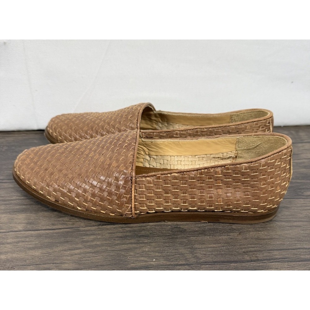 Nisolo Alejandro Shoes Mens Size 10 Brown Woven Leather Loafers Slip On Casual - Picture 3 of 8